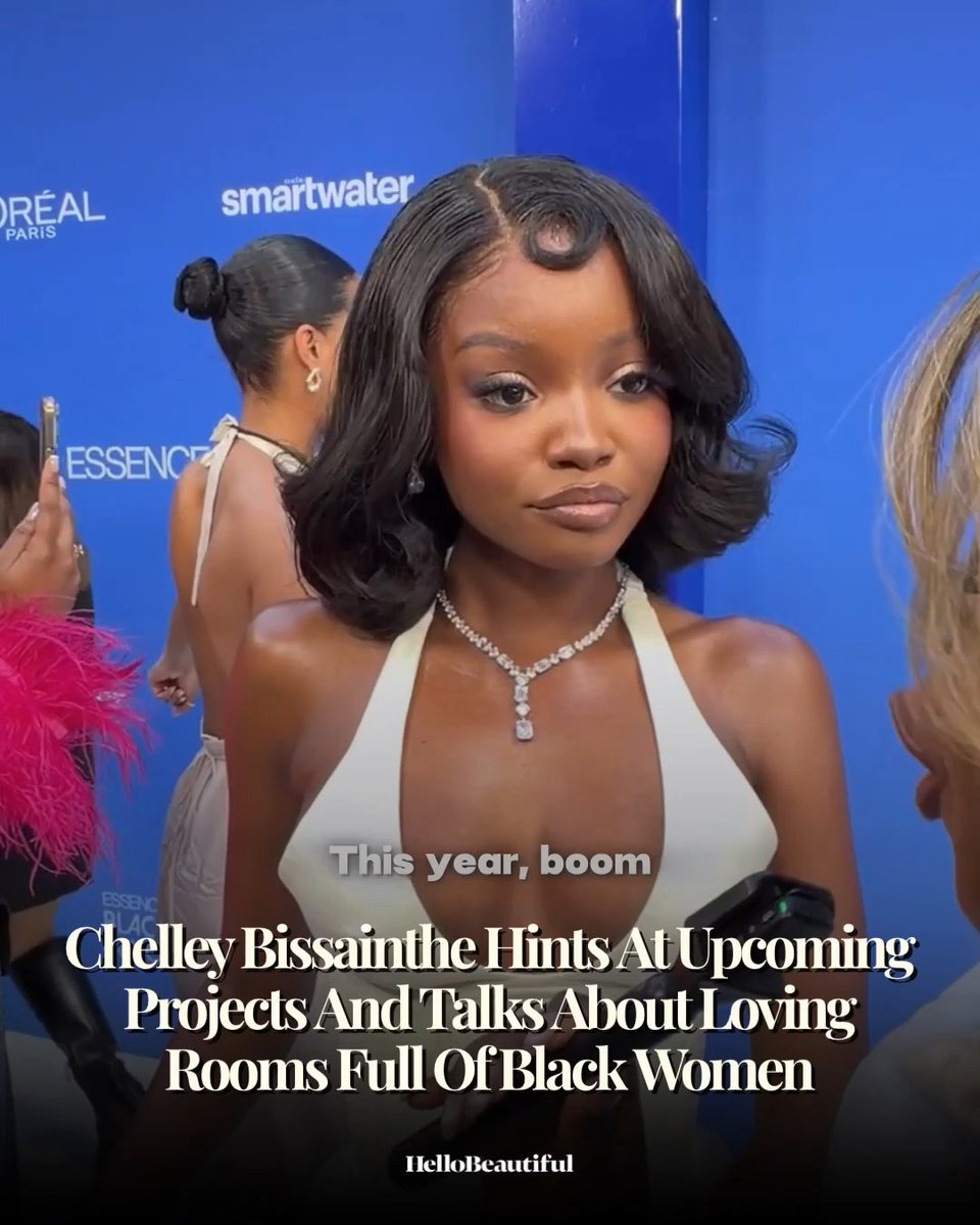 Chelley Bissainthe is truly a girl’s girl. While chatting with us, she hinted at upcoming projects and shared how much she loves being in rooms full of Black women. She even spotted something on @charmasona’s lash and fixed it mid-interview. Sisterhood in action! #HelloBeautiful #iOneDigital #BlackWomenInHollywood
