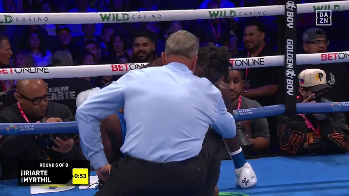 Joel Iriarte STOPS Rock Myrthil in the 6th round 🙌 #BarbozaJrSimsJr | Live NOW on DAZN ▪️