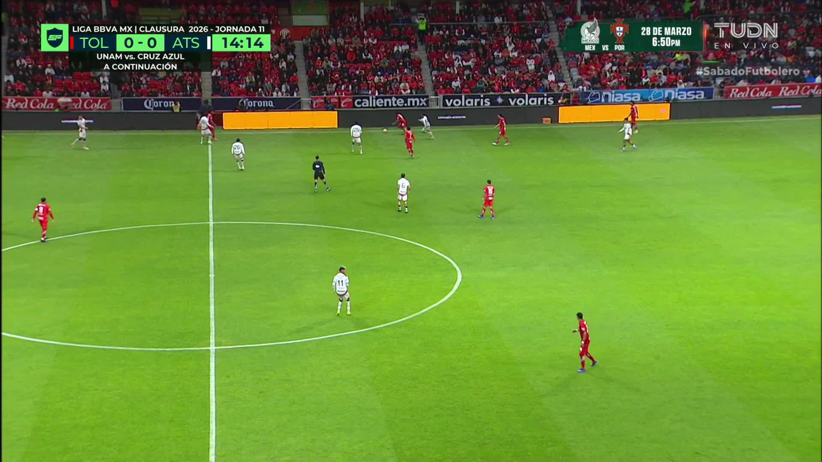 🚨 ¡HERMOSO MOMENTO! 🥹 Llega el minuto 14' y el Nemesio Diez corea el nombre de Marcel Ruiz 👏❤️‍🩹 #SábadoFutbolero