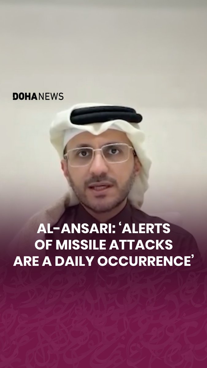 In an interview shared by #Qatar’s Ministry of Foreign Affairs spokesman د. ماجد محمد الأنصاري Dr. Majed Al Ansari on Saturday, he told Newsmax the country is “fending for its life” amid repeated missile attacks. He described alerts of incoming strikes as a daily reality for families in the country. He warned that the wider escalation, which he said began in 2023, has become a “spiral” affecting at least seven countries, disrupting civilian infrastructure, halting regional transit and energy production, and shutting the Strait of Hormuz. Al Ansari added that the impact now extends beyond the region to the international economy.