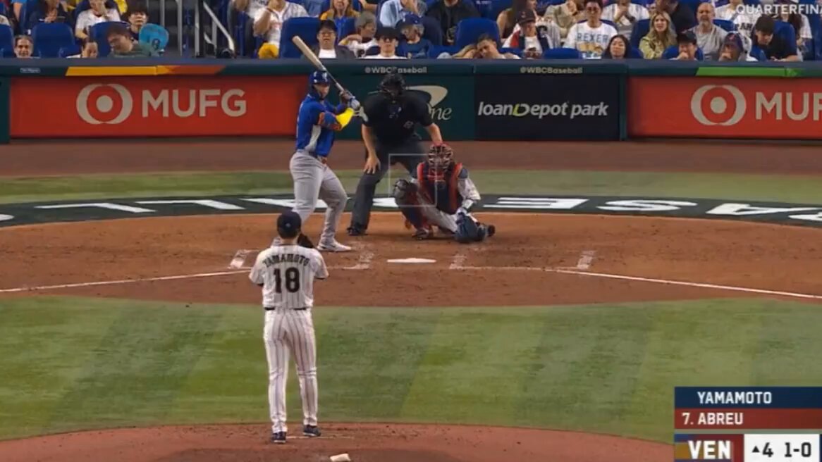 Yoshinobu Yamamoto, Painted 96mph Fastball and 91mph Splitter, Individual Pitches + Overlay. Why you'd swing at that Splitter.