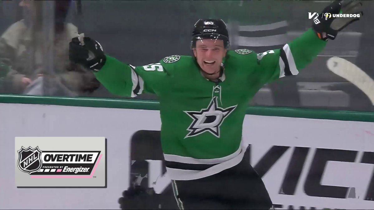 THOMAS HARLEY THE HERO! He wins it in Energizer overtime for the Dallas Stars! 🌟