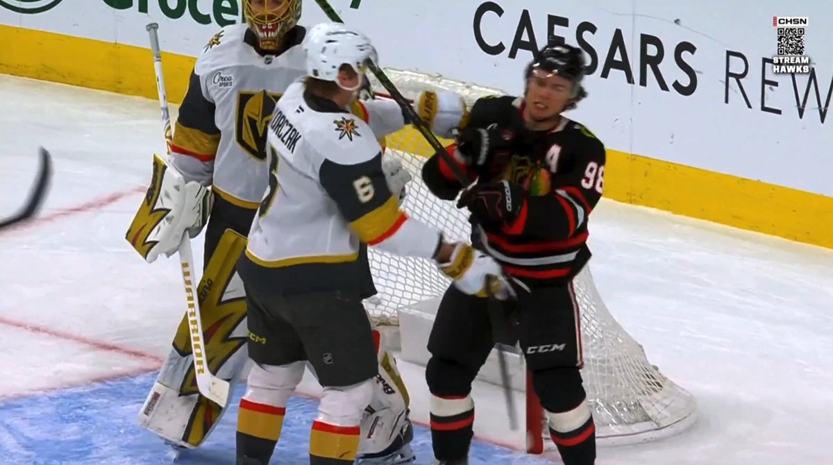 Connor Bedard was going AT IT with Kaedan Korczak ๐๐ก