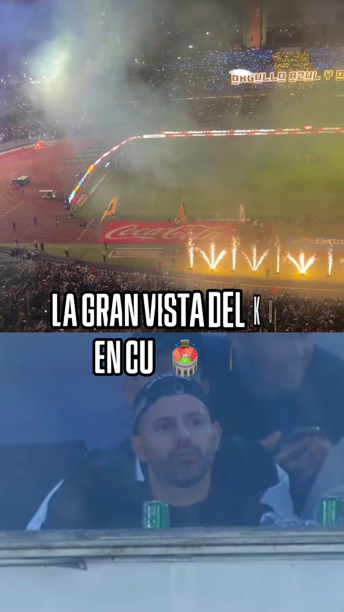 ¡NADIE SE QUIERE PERDER ESTE PARTIDO! 🔥 🇦🇷 Kun Agüero está en CU disfrutando del encuentro entre Pumas y Cruz Azul. 📹 mauridelcastillo