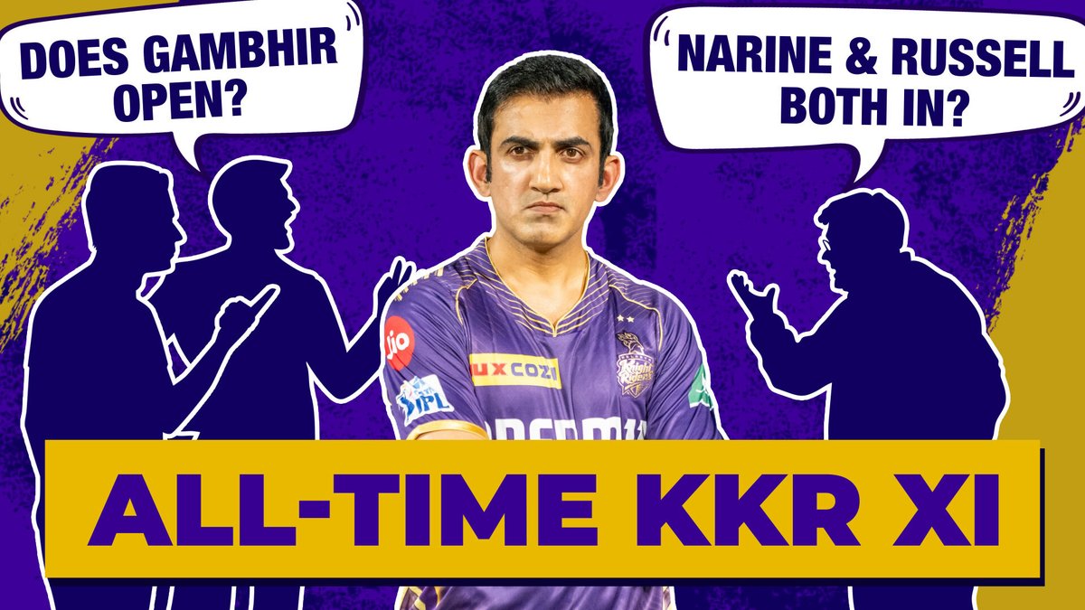 🚨 KKR All-time IPL XI 💜 🏏 Narine, Russell ✅ ❓Does Gambhir open? Watch Joy Bhattacharjya name his all-time #KKR XI ⬇️ #IPL2026