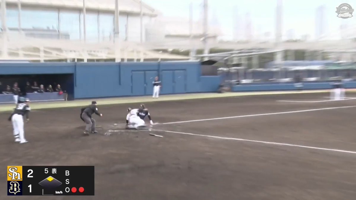 【ファーム】 オリックスドラフト4位高卒ルーキー 窪田洋祐 選手が強肩を見せる💪 バックホームで追加点阻止‼️ 👇ライブ配信はこちら