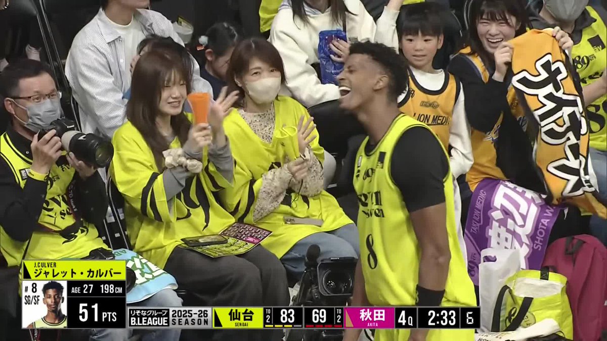 ジャレット・カルバーがB1最多タイ52得点😱 東北ダービーはホーム仙台が2連勝🔥 jarrett culver 仙台89ERS 📡バスケットLIVEで見逃し視聴 #Bリーグ #りそなグループ