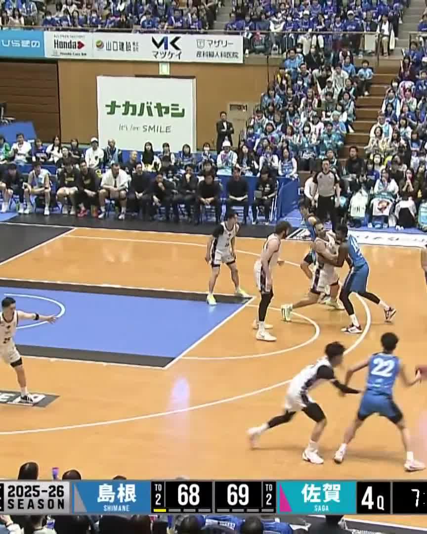 ここで連続3PT😱😱😱 本日3本目💥💥💥 #新井翔太 📡配信中🏀 #島根スサノオマジック #巻き起こせ上勝気流