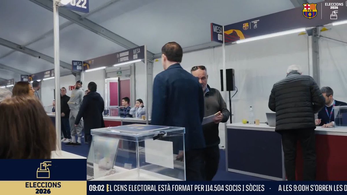 ELECTIONS 2026 🗳️💙❤️ The head coach of @fcbbasket, 𝐗𝐚𝐯𝐢 𝐏𝐚𝐬𝐜𝐮𝐚𝐥, casts his vote at Spotify Camp Nou.