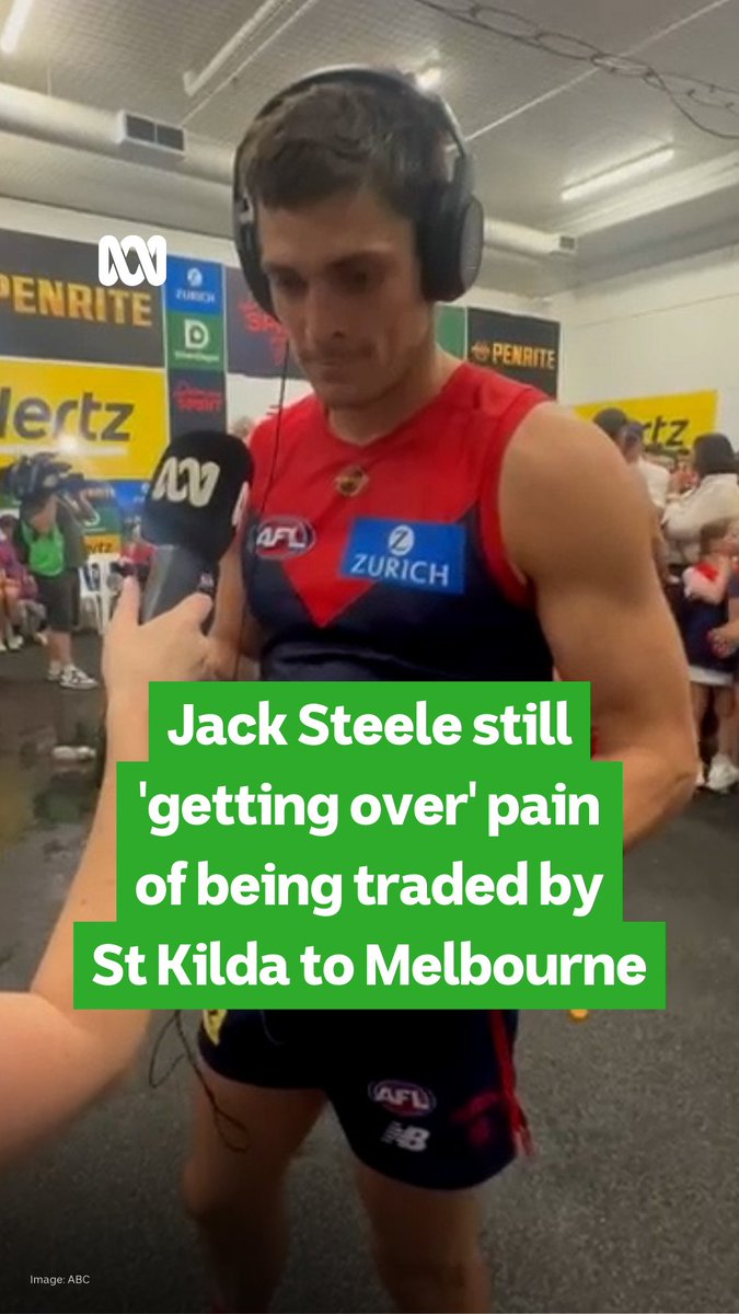 "To be honest, I'm still sort of getting over it at times." ❤️🫶 Melbourne midfielder Jack Steele says he's still coming to terms with being moved on by his "old mob", but is grateful for his time at the club. Live blog: #AFL #AFLDeesSaints