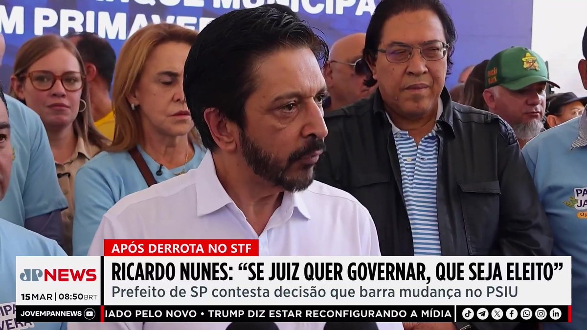 Ricardo Nunes rebate Cármen Lúcia: "Se juiz quer governar, que seja eleito" 📺 Confira na JP News 👉 #JornaldaManhã
