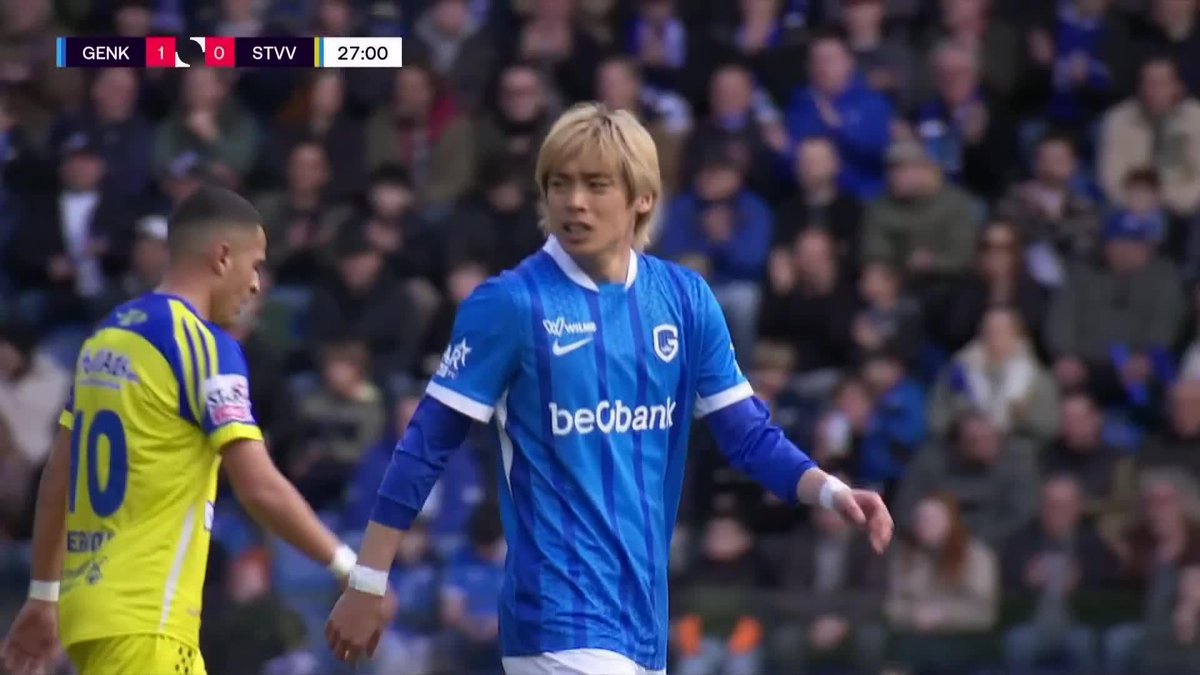 わずかに右 🇯🇵伊東純也 猛ダッシュからシュートを選択 🇧🇪ベルギーリーグ第29節 🆚ヘンク×シント=トロイデン 📺DAZN ライブ配信中 #だったらDAZN