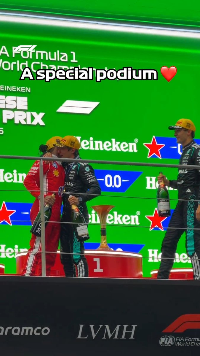 It was a rather special podium in Shanghai! 🤗❤️ #F1 #ChineseGP