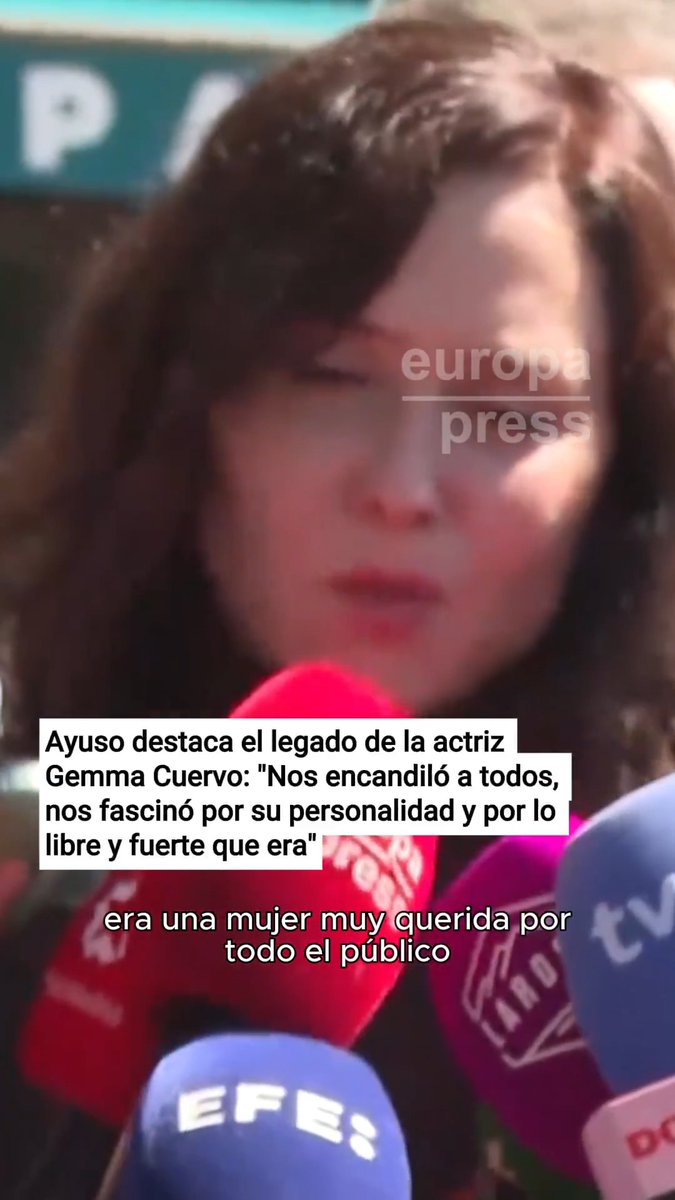 Ayuso destaca el legado de la actriz Gemma Cuervo: "Nos encandiló a todos, nos fascinó por su personalidad y por lo libre y fuerte que era"
