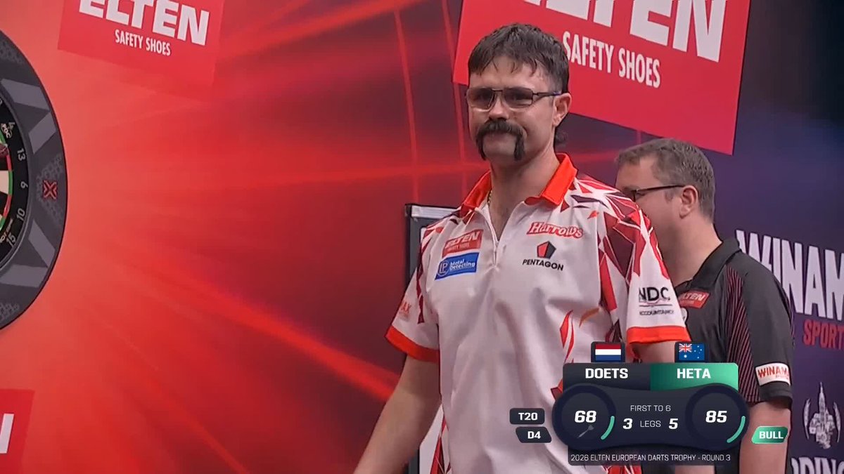 HETA INTO THE LAST EIGHT! 🇦🇺 Damon Heta's European Tour resurgence continues! The Australian number one rattles off four consecutive legs to defeat Kevin Doets 6-3 and advance to tonight's quarter-finals! 📺 #ET2 | R3