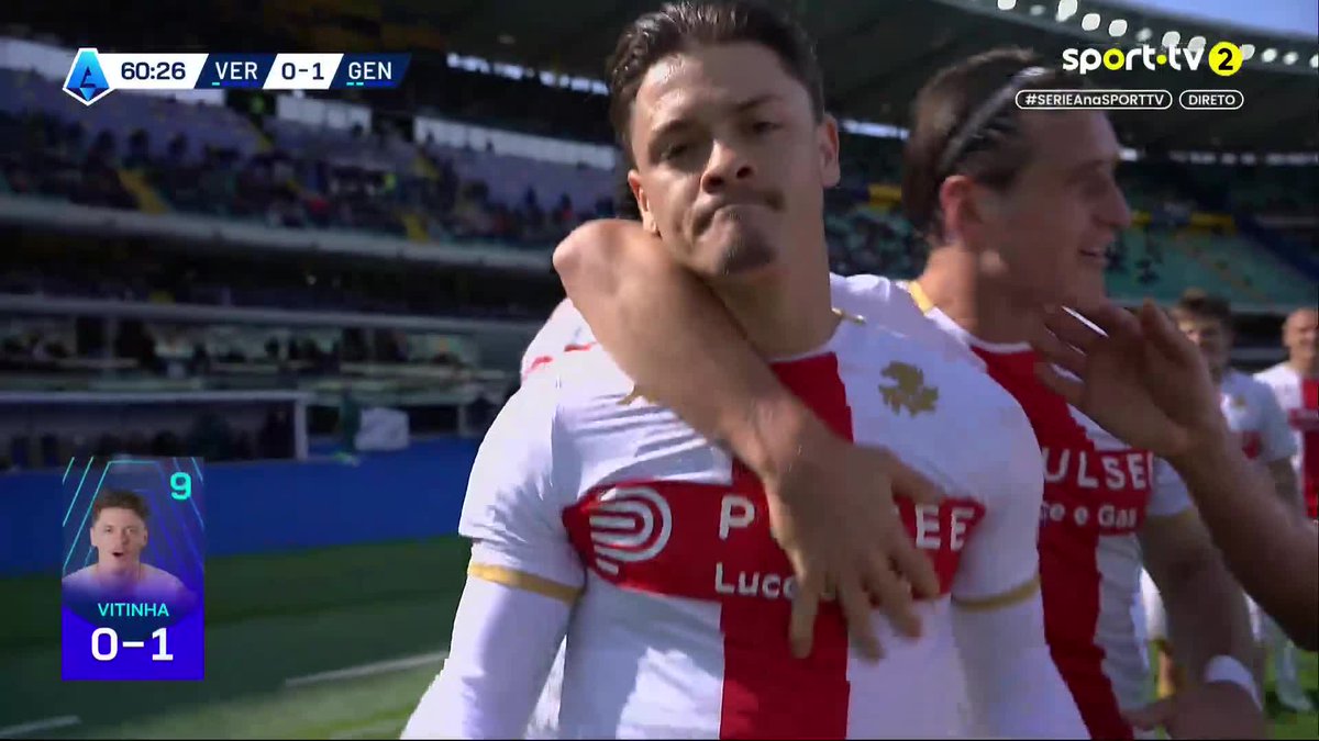Em dia de aniversário, Vitinha entrou aos 60’ para fazer isto aos 61’ 😱 #sporttvportugal #SERIEAnaSPORTTV #SerieA #Verona #Genoa
