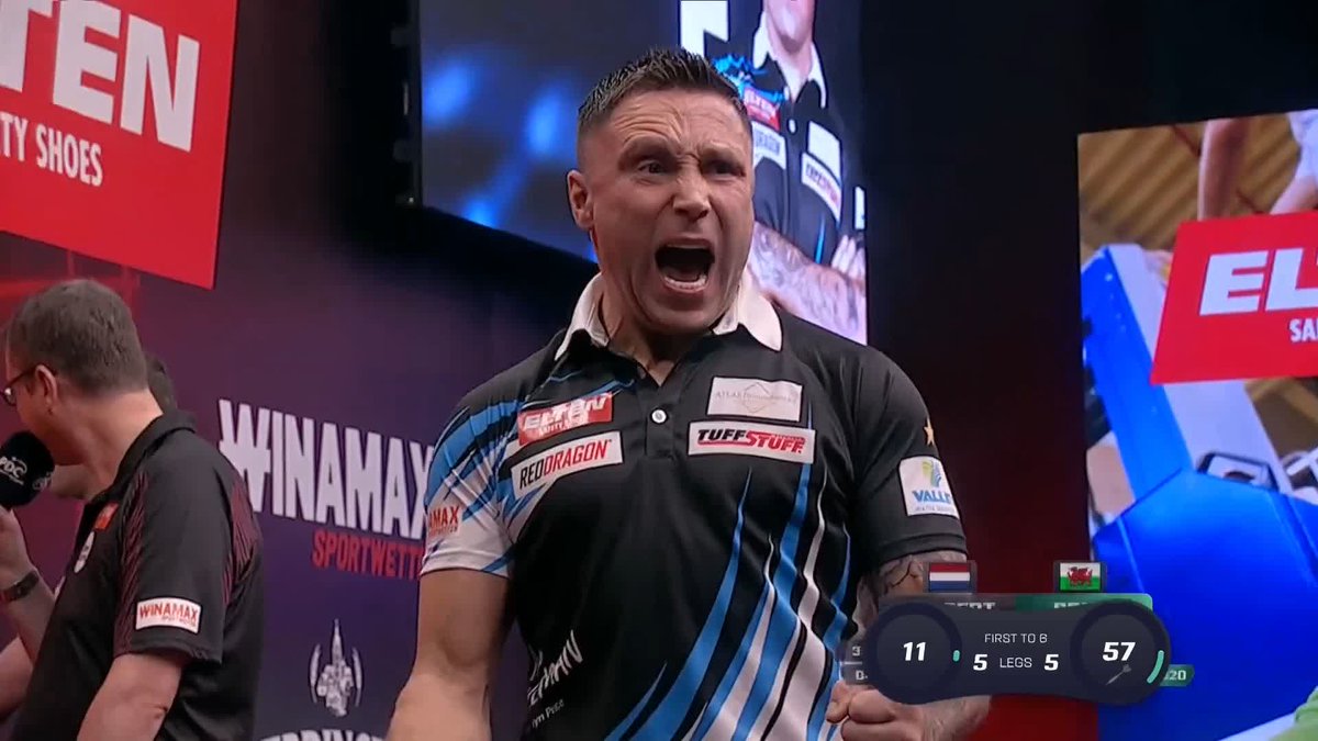 PRICE PINCHES IT! 🏴󠁧󠁢󠁷󠁬󠁳󠁿 Gerwyn Price gets the job done in Goettingen! The Welshman survives a match dart to deny Danny Noppert and advance to the European Darts Trophy quarter-finals! 📺 #ET2 | R3