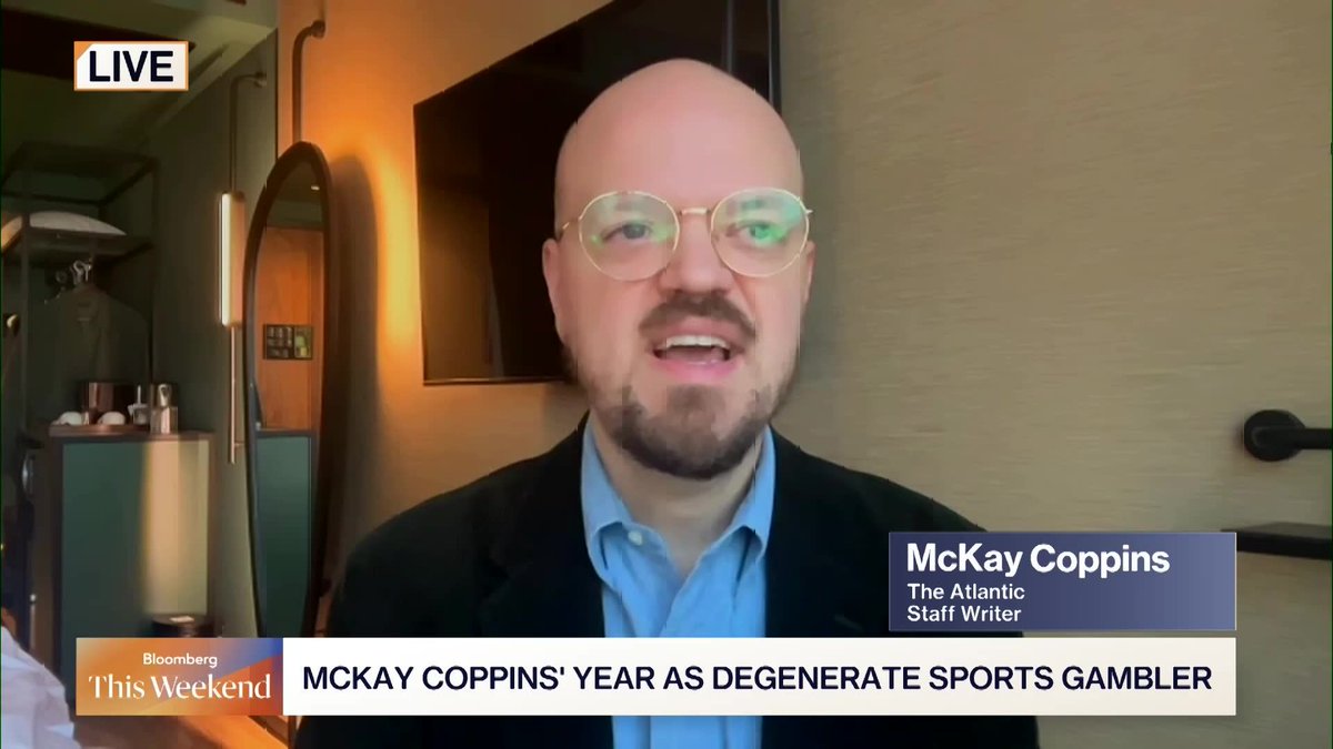 The rise of legal gambling had McKay Coppins at The Atlantic take a closer look. The result was a year spent as a degenerate gambler. Coppins joined us this morning on Bloomberg This Weekend to discuss. Watch more here: