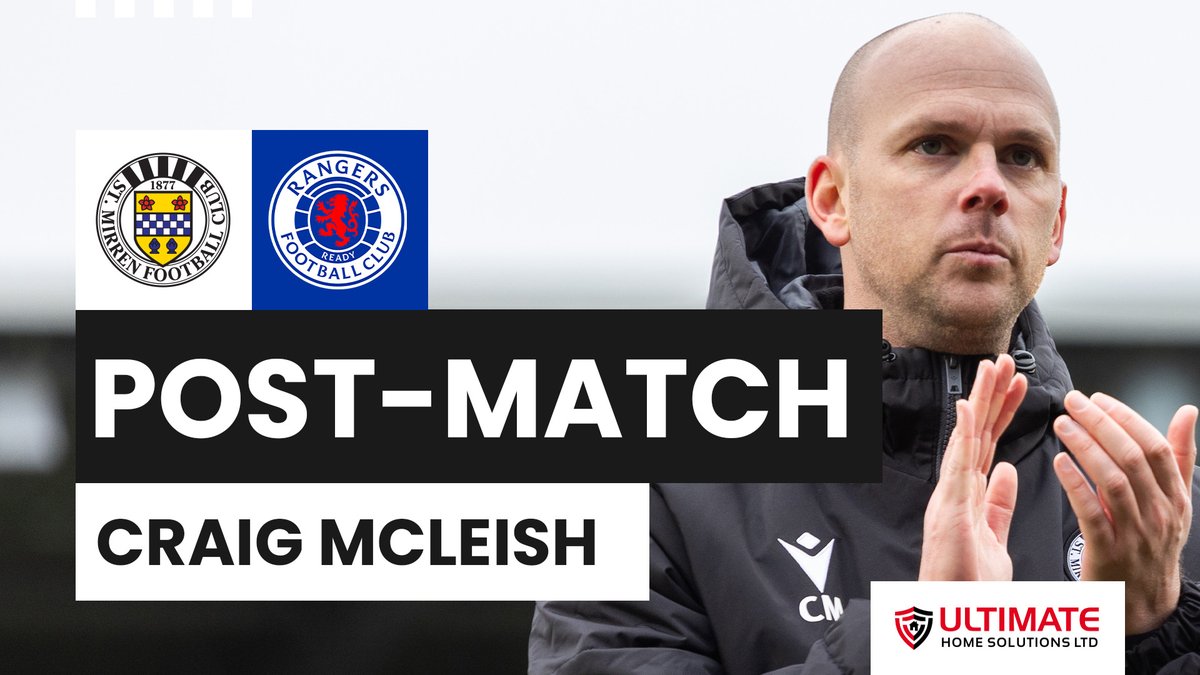 Interim manager Craig McLeish gave his reaction following today's narrow defeat at home to Rangers.