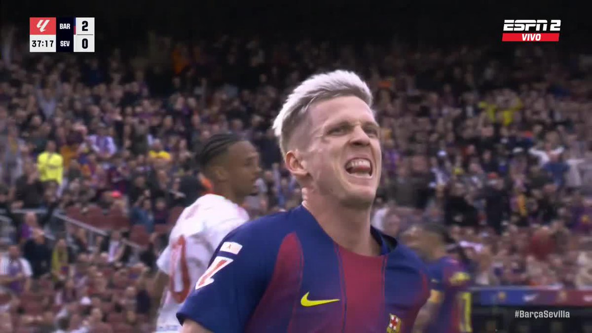VOLVIÓ EL TIKI-TAKA CULÉ: gran juego asociado para que Dani Olmo llegue en soledad al área y estampe el 3-0 de Barcelona vs. Sevilla en el PT. 📺 Mirá #LaLiga por #DisneyPlus Plan Premium