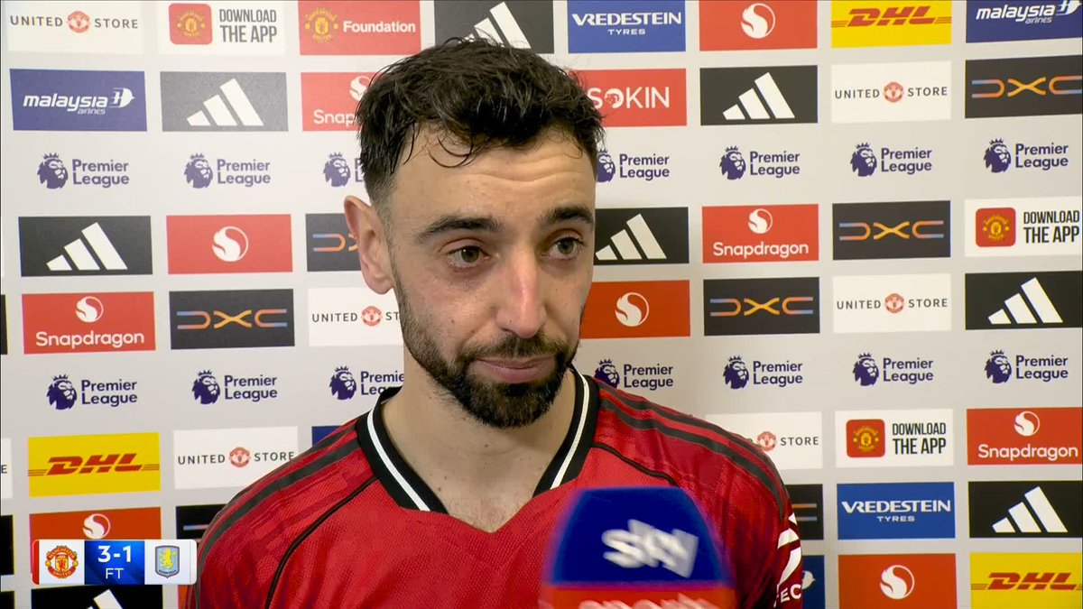 "Main achievement will be in the top spots at the end of the season." Bruno Fernandes on beating David Beckham's assist record in a season at Manchester United ✨
