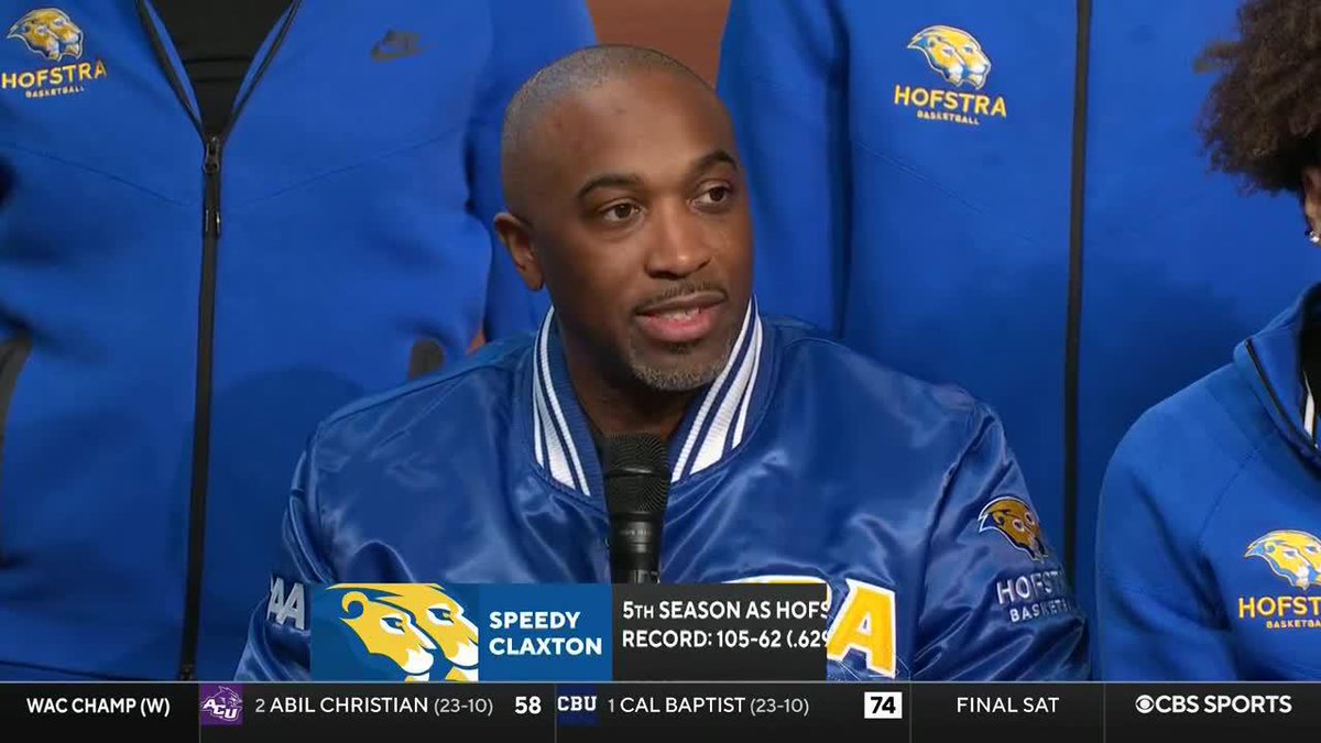 "They will remember this for their lifetime." Speedy Claxton of Hofstra Men's Basketball points out how winning a championship creates lifelong memories.