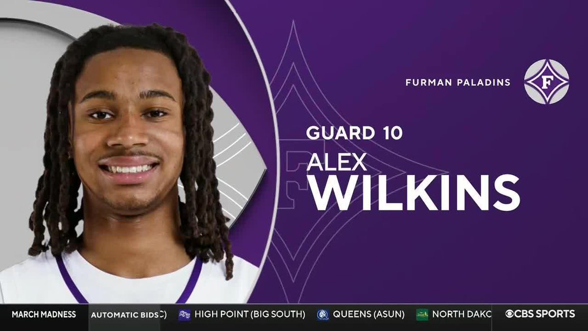 "This young fella stuffs the stat sheet." Clark Kellogg is impressed with Alex Wilkins of Furman Basketball