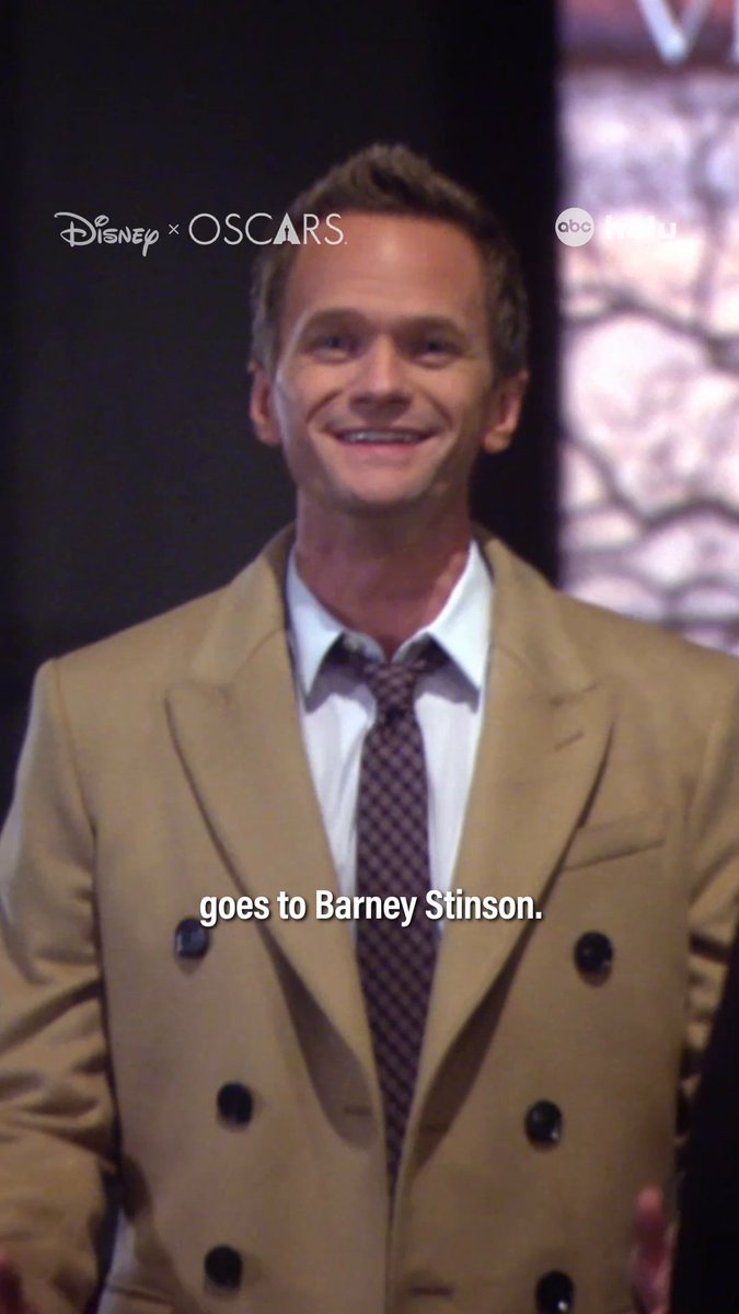 Barney's fake speech? Totally legendary. 🏆 Watch the #Oscars LIVE tonight at 7e/4p on ABC and Hulu!