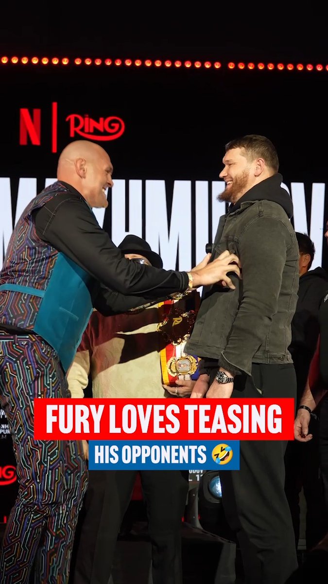 Tyson Fury really loves to tickle his opponents 😭 🎟️ Tickets start at £44: #FuryMakhmudov | April 11th | LIVE on Netflix | Tottenham Hotspur Stadium