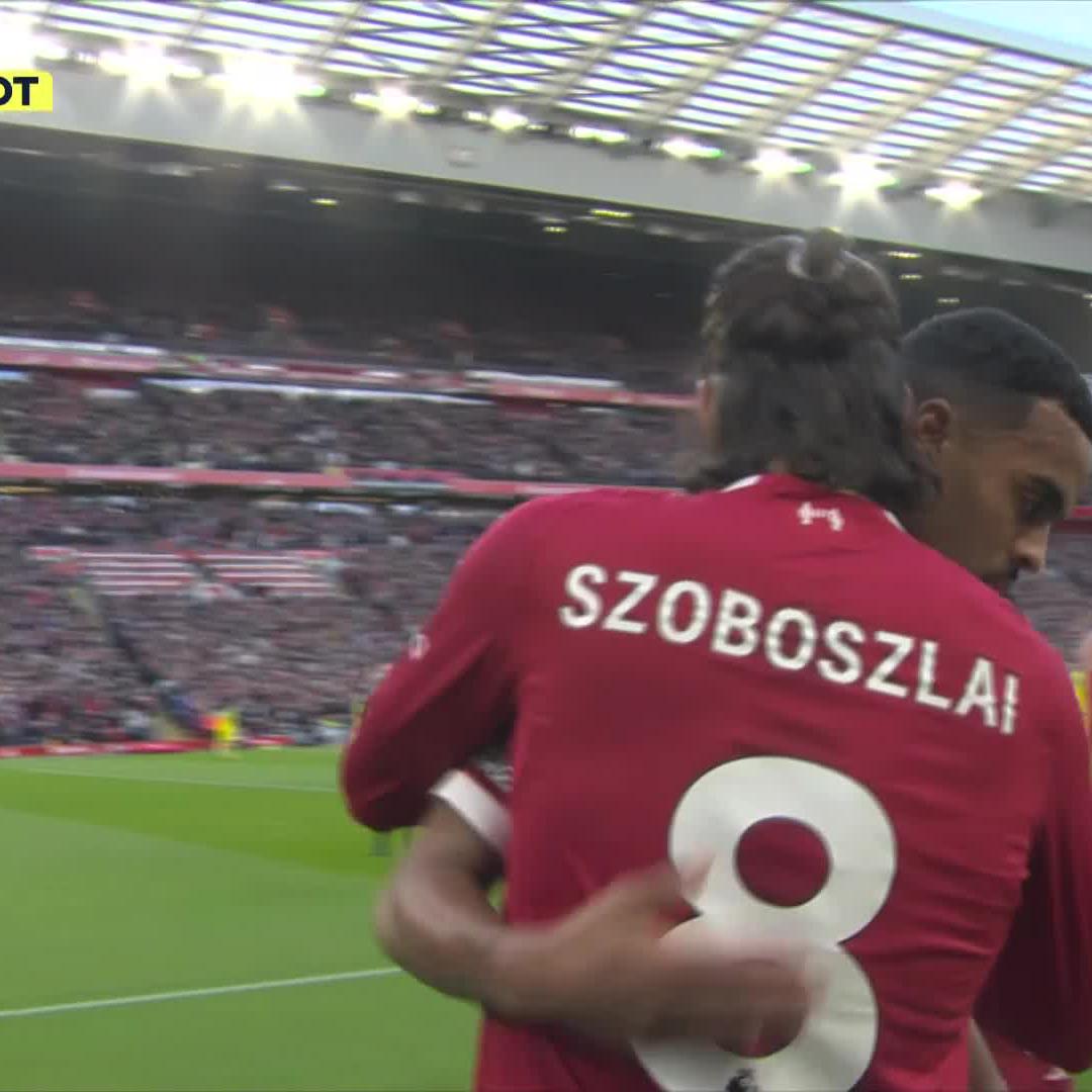 Dominik Szoboszlai scoring from a free kick is becoming a life certainty 😤 #SSPremierLeague #LIVTOT