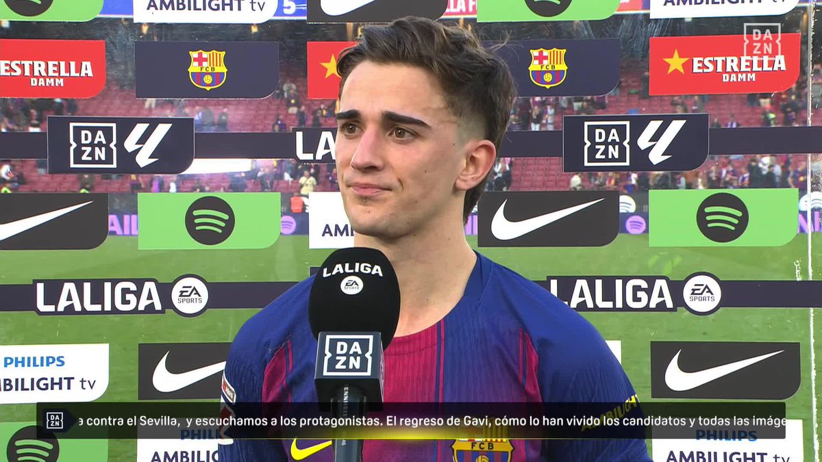 "¿Si soy el mismo Gavi? Sí, yo voy a ser siempre igual" 🗣️ Gavi ha vuelto y seguirá siendo el mismo de siempre 💪🏻🇪🇸 #LALIGAenDAZN ⚽️