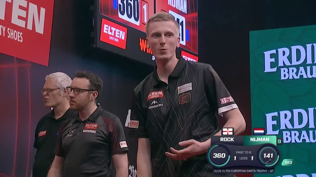 NIJMAN SO CLOSE TO THE NINE 😫 Wessel Nijman was just a wire away from the perfect leg in Goettingen! 🤏 The Dutchman throws eight perfect darts, wiring double 12, but still cleans up the leg 👏 📺 #ET2