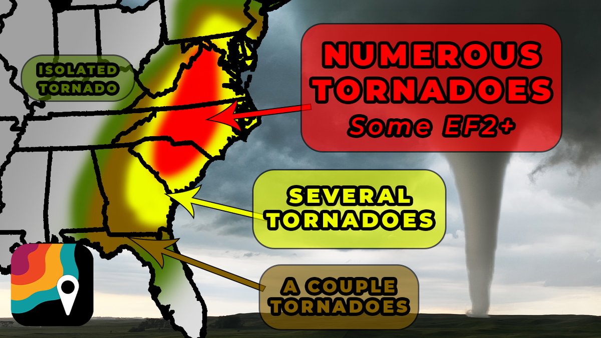Mid-Atlantic gang — IMPORTANT ⚠️ severe weather briefing for tomorrow. (Specific breakdown after 4 minutes). Takeaways: • possible supercells and likely squall • multiple rounds possible • storms contain 60-75 mph winds • tornado risk Please share!