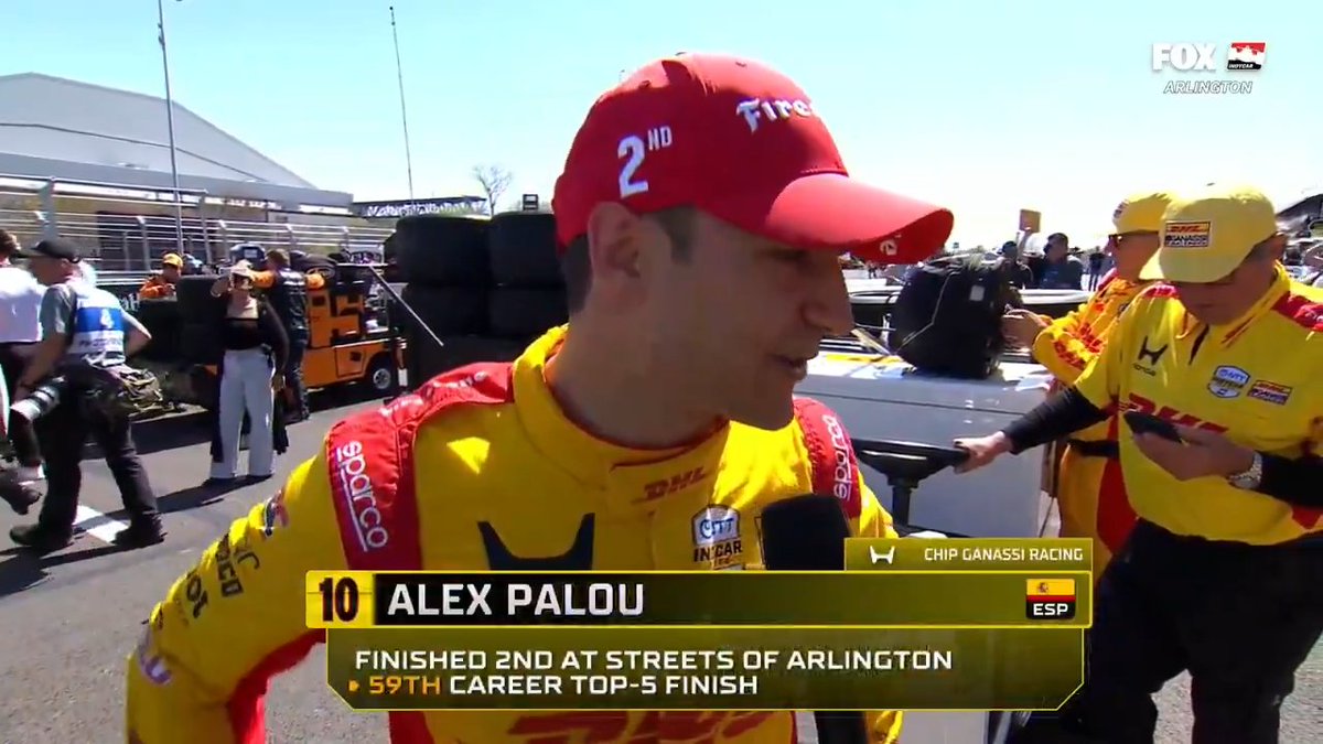 After a P2 finish, Alex Palou praised Kyle Kirkwood's pass for the lead.