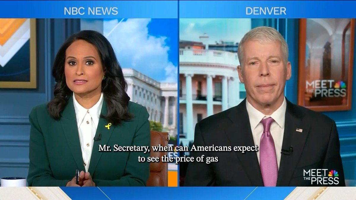 .Secretary Chris Wright: "At the end [of the Iran conflict] we will have removed the greatest risk to global energy supplies. We'll have a world more abundant in energy, more affordable energy, and less risky for American soldiers and commerce in the Middle East."