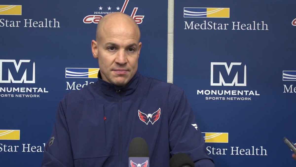 Head coach Spencer Carbery meets with the media to analyze the Caps’ recent play, discuss the dynamic of Washington’s goaltending tandem and provide an update on David Kampf following practice today at MedStar Capitals Iceplex. #ALLCAPS