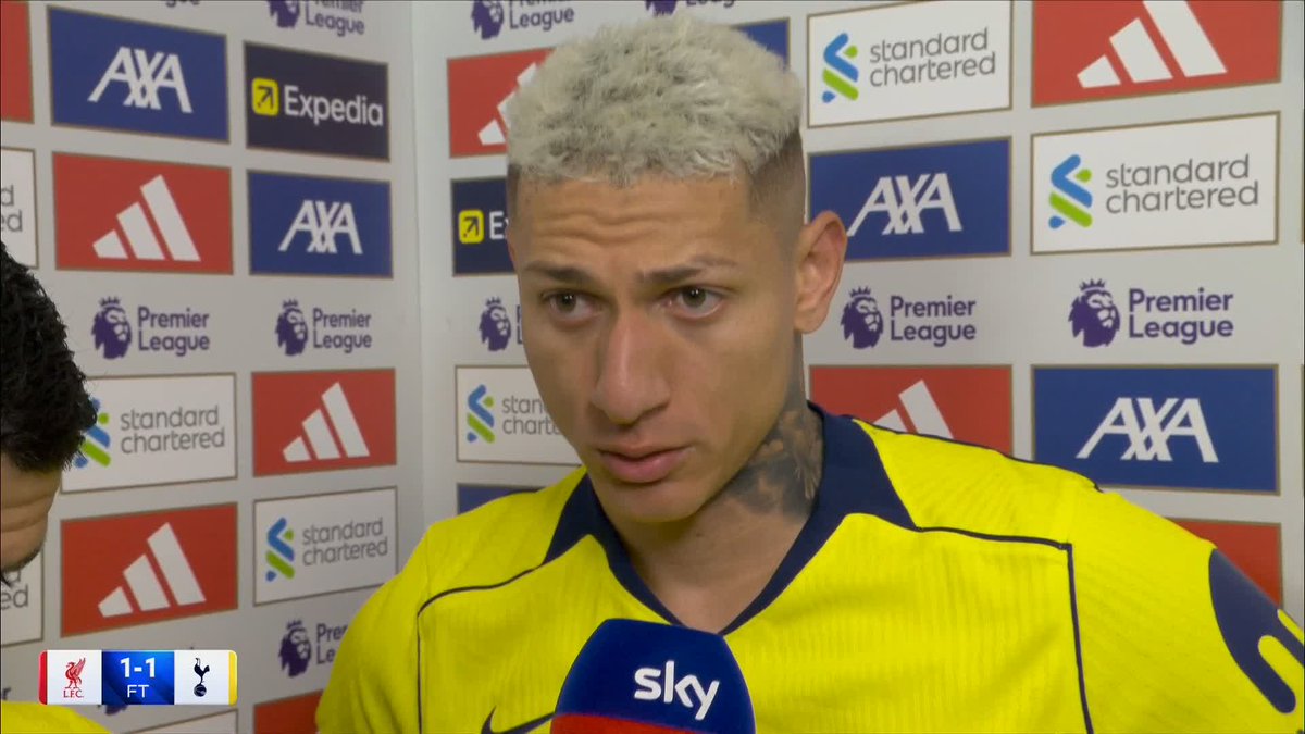 "It's a big point." Pedro Porro and Richarlison react to Spurs last-gasp draw with Liverpool ⚪️