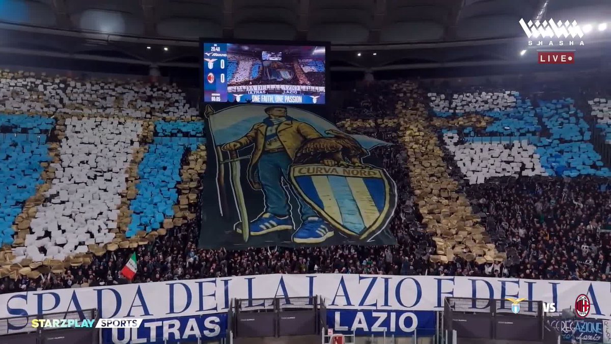 أجواء رائعة في الأولمبيكو قبل انطلاق مواجهة لاتسيو وميلان 🏟️✨