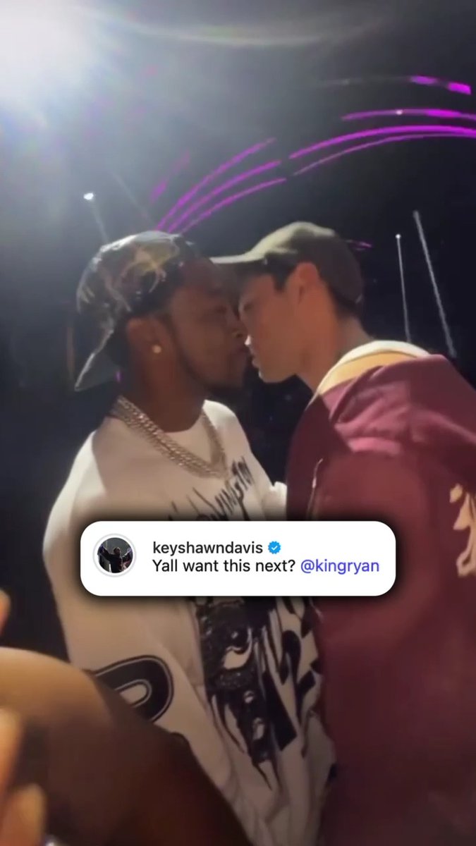Ring ambassador Keyshawn Davis and Ryan Garcia came face-to-face last night 👀