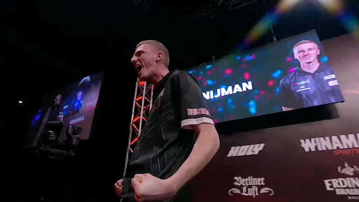 NIJMAN CLAIMS MAIDEN EURO TOUR TITLE 🥇 It's Wesselmania in Goettingen 🤩 Wessel Nijman takes out a majestic 150 checkout to seal an 8-3 win over Gerwyn Price and scoop the Elten Safety Shoes European Darts Trophy with remarkable aplomb 🏆 #ET2