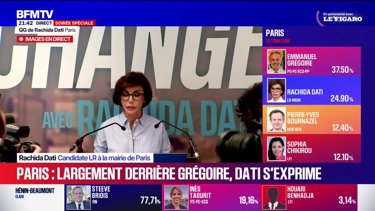 Municipales 2026 à Paris: Rachida Dati appelle au "rassemblement et à la mobilisation" pour le second tour