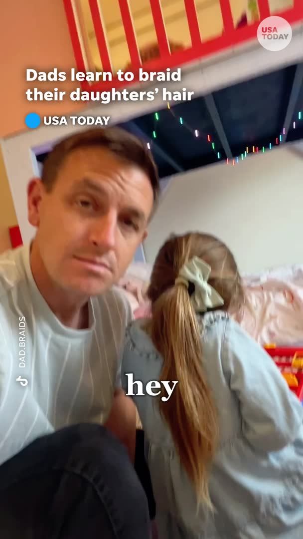 Strider Patton started posting videos of his morning routine braiding his daughter's hair in 2024. Now dads from all over the world are joining the movement.