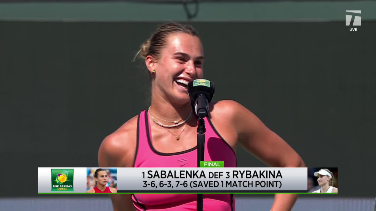 Getting engaged ✔️ Getting a puppy ✔️ Getting a trophy ✔️ Needless to say it’s been a good week for Aryna Sabalenka ☺️ #TennisParadise