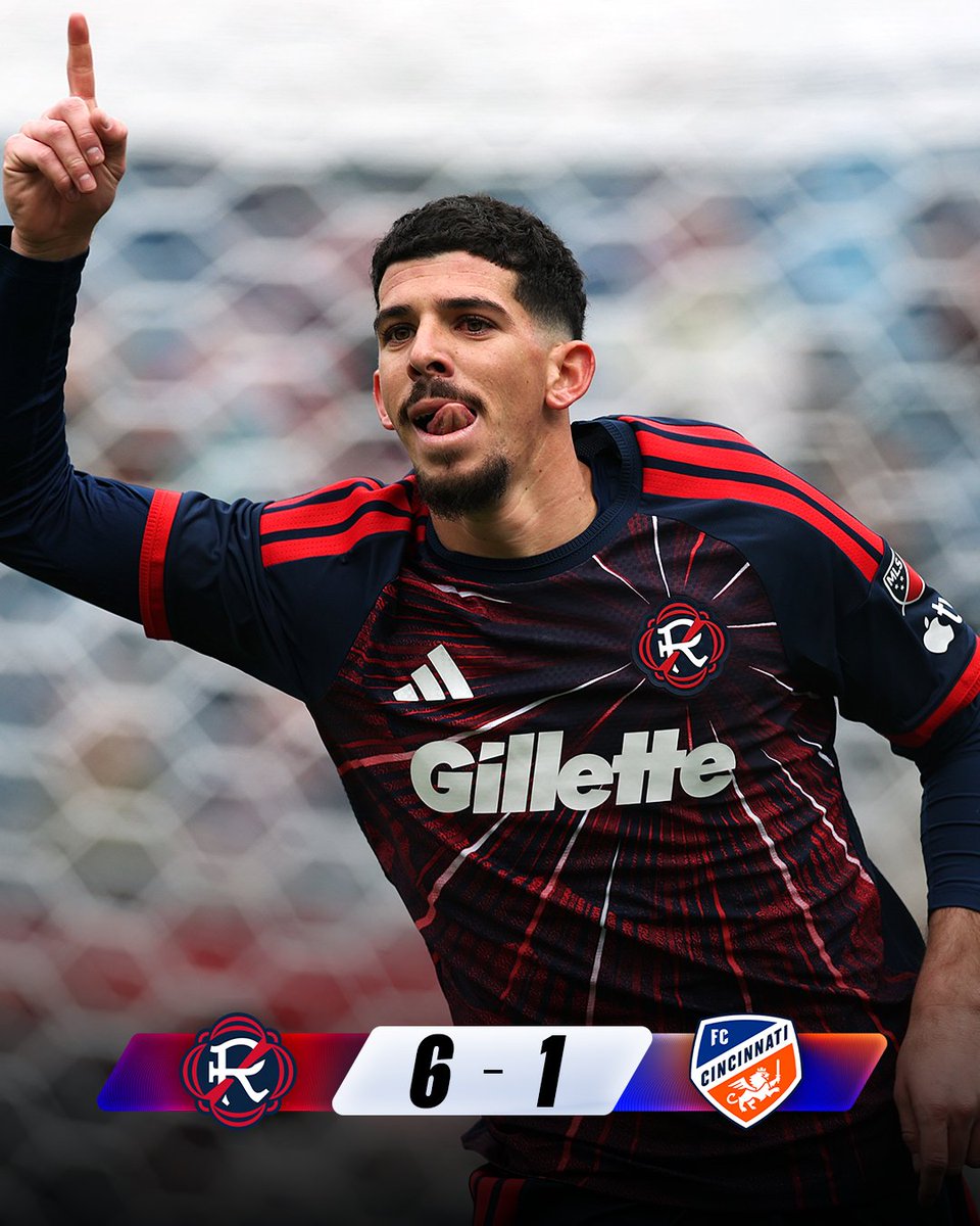 Revs ran it up at home. 🍿 Six goals. Five scorers. One big win.
