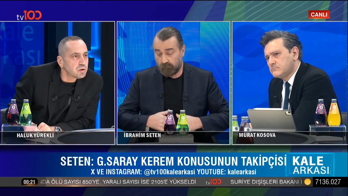 Haluk Yürekli: "Kerem Aktürkoğlu'nun asgari ücretle sözleşmesini biliyoruz değil mi? Skriniar'ın bilmiyoruz. Mourinho'nun sözleşmesini bilmiyoruz. Diego Carlos'un sözleşmesini bilmiyoruz. İddia o ki; Kerem dışında, Mourinho, Skriniar ve Diego Carlos'un sözleşmesiyle ilgili de bazı usulsüzlüklerden şüpheleniyor UEFA ve bununla ilgili inceleme yapıyor."