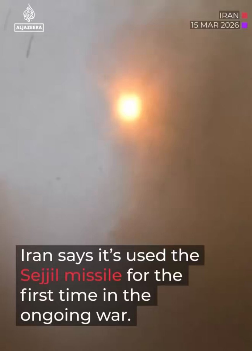 They say they have taken down 100% of Iranian military- Iran tonight launched 'Sejjil' missile for the first time since the war began. This missile is solid-fuel, making it difficult to detect and intercept.