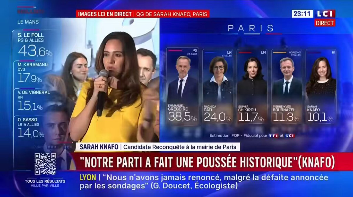🚨 ALERTE INFO - Sarah Knafo appelle à faire GAGNER LA DROITE et FAIRE BARRAGE À LA GAUCHE à Paris. Bravo Sarah Knafo ! 👏🏻🇫🇷 #Municipales2026