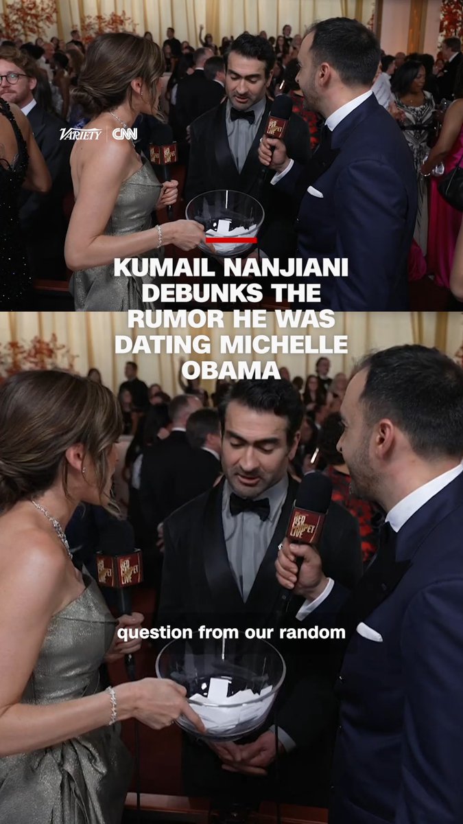Kumail Nanjiani debunked the rumor he was dating Michelle Obama on the Oscars red carpet with CNN and Variety. Follow live updates from Hollywood's biggest night: