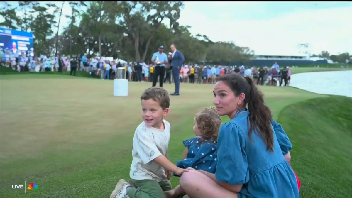 This moment with Cameron Young and his family after receiving The Players trophy 🥹💙 📺 NBC