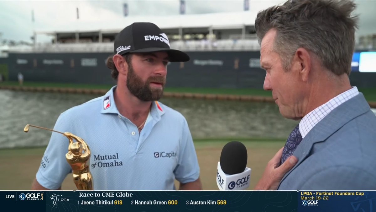 How did Cameron Young control his nerves and execute under pressure down the stretch? The Players champion answers with Todd Lewis 📺 Golf Central Live From The Players